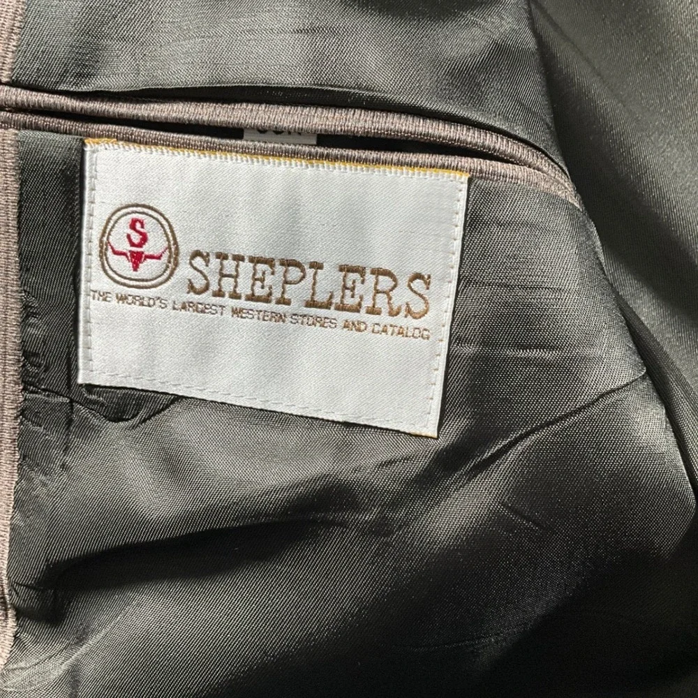 Sheplers Vintage Western Blazer Brown Faux Suede Yoke Sport Coat Mens 42R